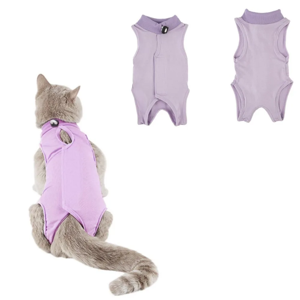 

Universal Soft Cat Sterilization Clothing Thin Anti-licking Pet Vest Clothing Breathable Puppy Jumpsuit After Surgery