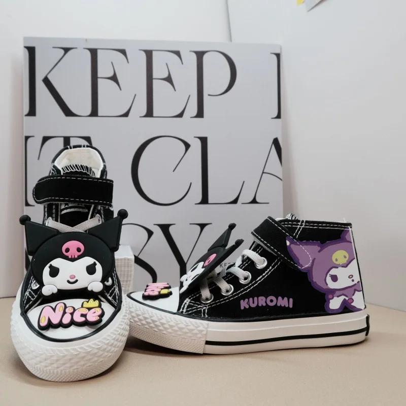 Sanrio Kawaii Kuromi Canvas Shoes My Melody Anime Cartoon Cute Beautiful Easy To Clean Canvas Fashionable Exquisite Shoes