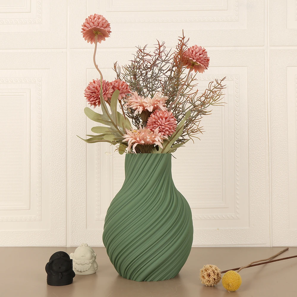 Grenzüberschreitende, minimalistische, spiralförmige, dekorative Vase für den warmen, modernen Stil zu Hause, Desktop, weiche Dekoration, Szenario