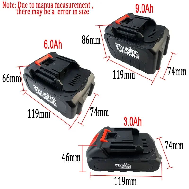 21V 9Ah 6Ah 3Ah high-power durable lithium battery suitable ,For Makita 21V series electric tool high voltage water gun