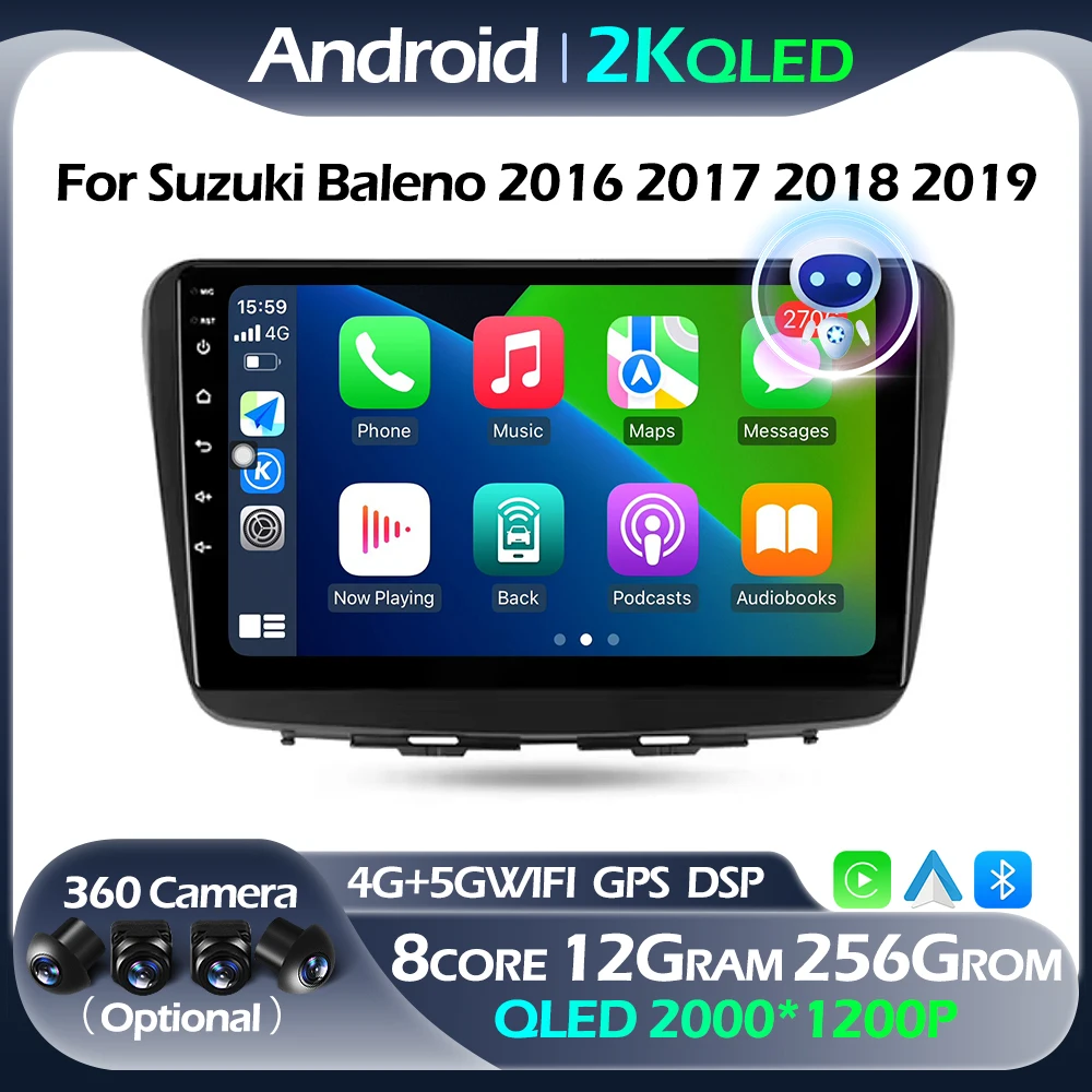 

For Suzuki Baleno 2016 2017 2018 2019 GPS Navigation Autoradio Multimedia Carplay Android Auto 5GWIFI BT RDS DSP