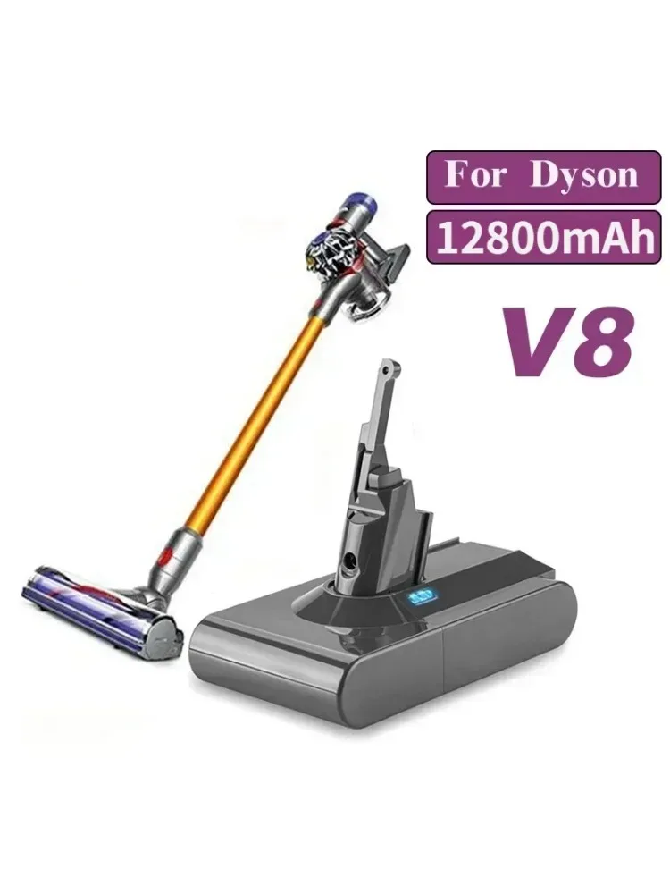 Für Dyson 12800mAh/9800mAh/12800mAh V8 21,6 Volt Lithium-Akku Staubsauger-Akku Wiederaufladbarer Elektrowerkzeug-Akku