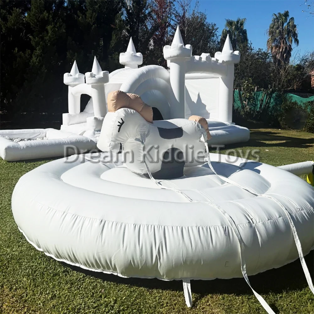 Unicorn Commercial Inflatable Bull Rodeo Party Events Horse Children Trampoline pink Ride on Bouncing House for Sale