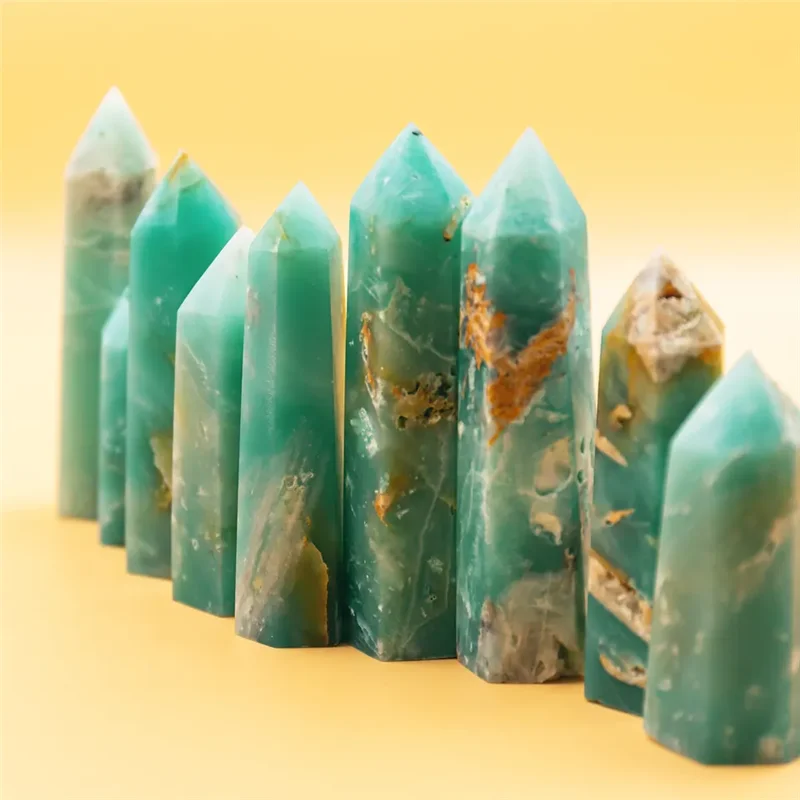 Natural Energy Gemstone Caribbean Calcite Healing Ore Mineral Obelisk Crystal Tower Point Home Decoration 1pc