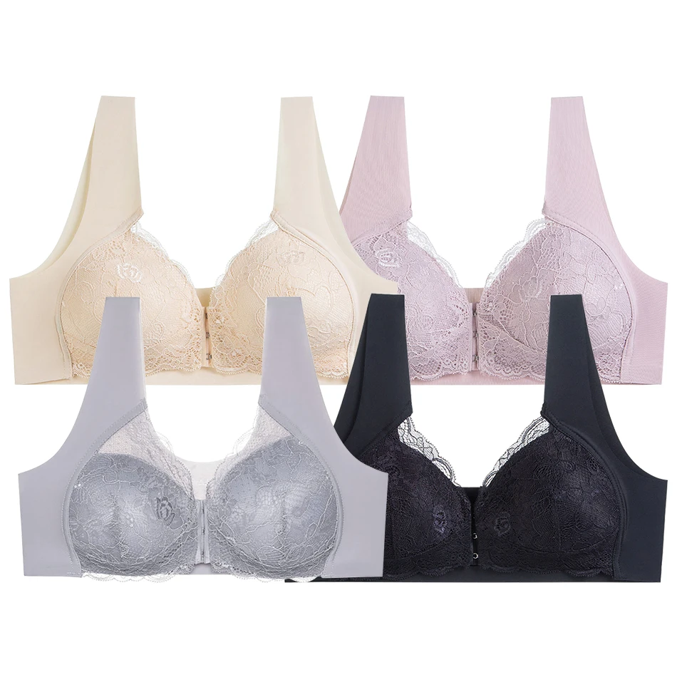 

Large Size Nursing Bra Front Buckle Pregnant Women Breastfeeding Bra and Gathered Anti Sagging No Underwire Maternity Clothing