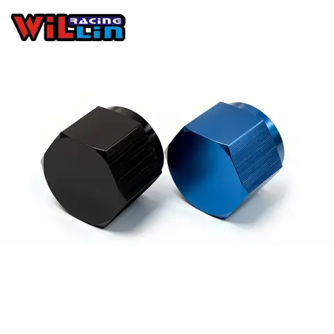 WILLIN Aluminum AN3/4/6/8/10/12/16 Flare Caps With O-Ring Hex Head Caps Fittings Adapters  Autoparts Accessories