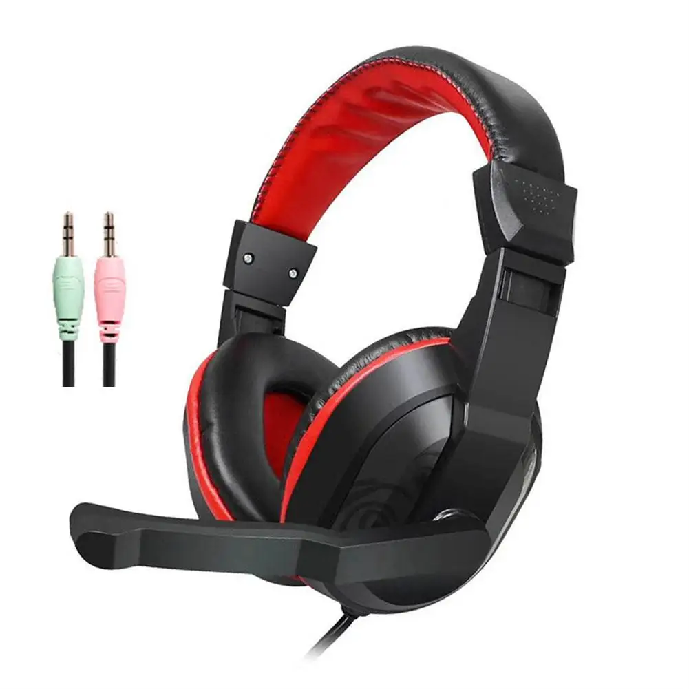 1pc New Gaming Headset With Microphone Stereo Sound Soft Earphone Wired Headphone For Computer Laptops Smartphones Accessories