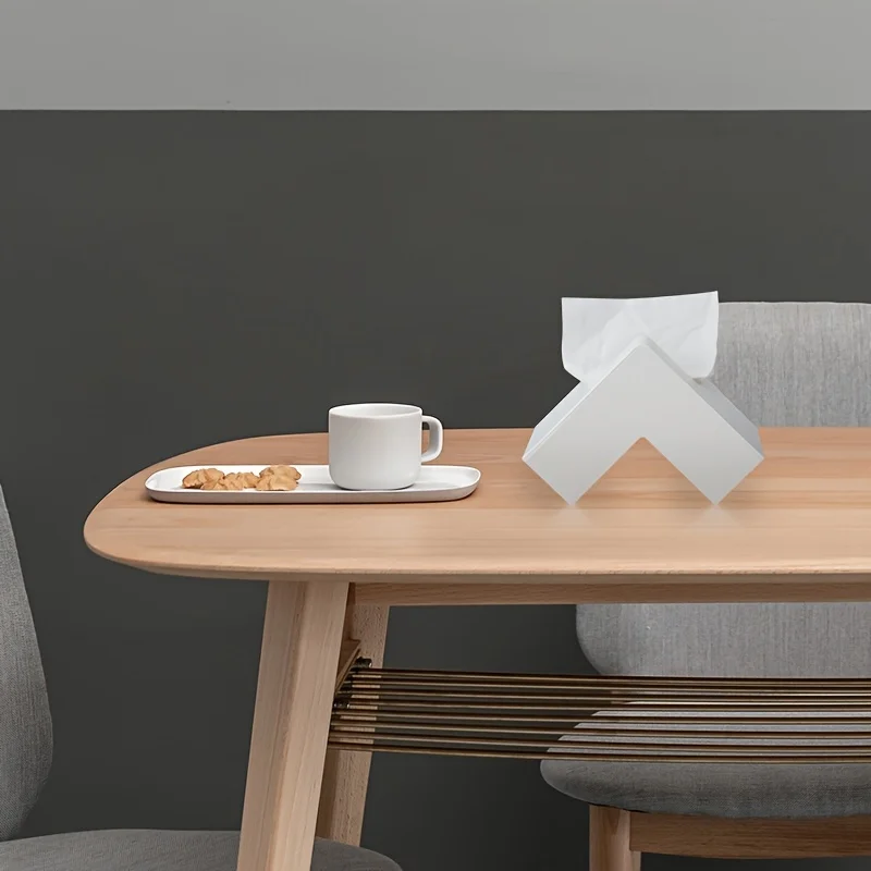 1pc Scandinavian Minimalist Creative Tissue Box, Storage Box for Dining Table