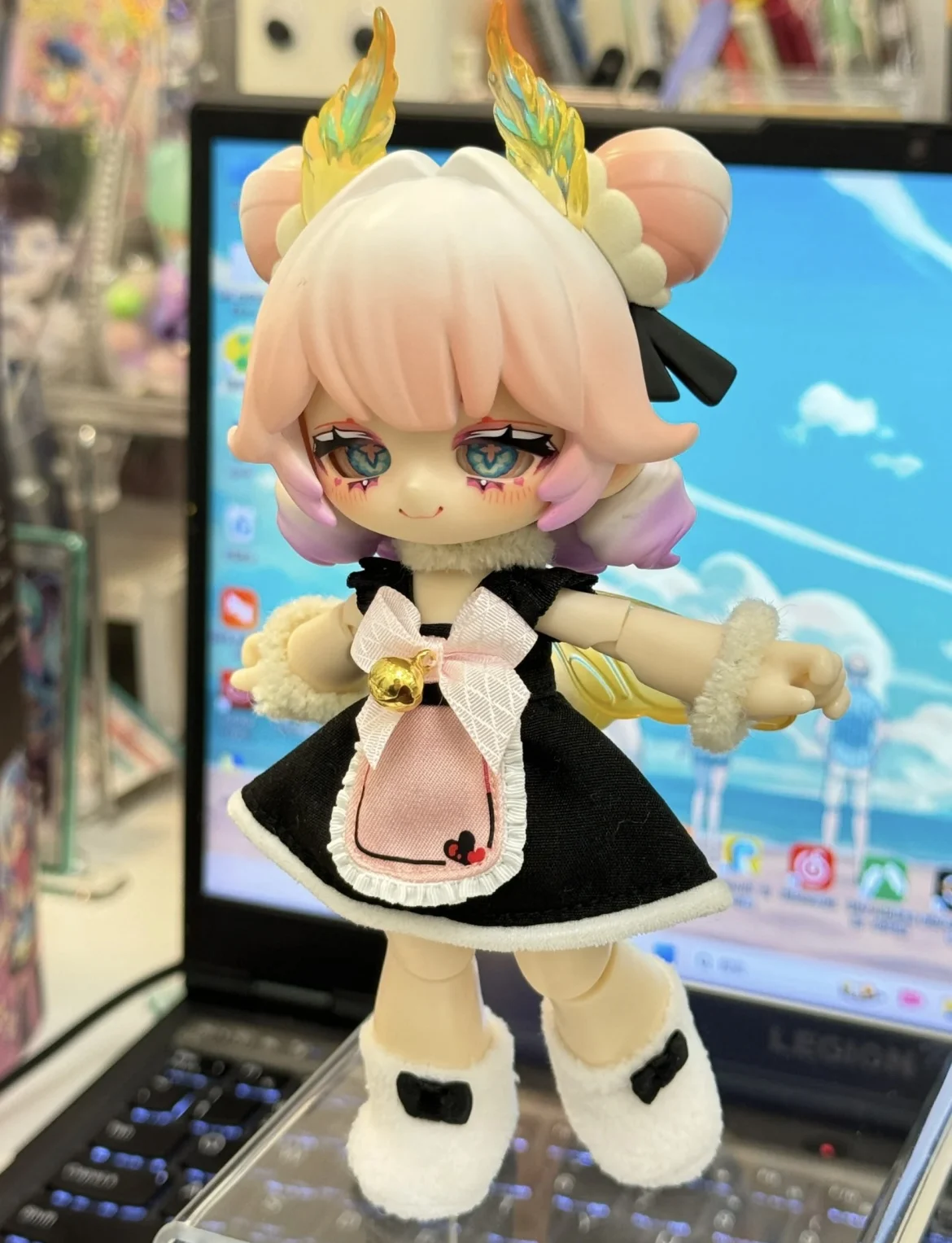 女の子のための手作りの昆虫カフェ人形,ob11ボックス,モバイルアクション人形,かわいいモデル,ギフトおもちゃ,ホットコレクション,1:12, 2018