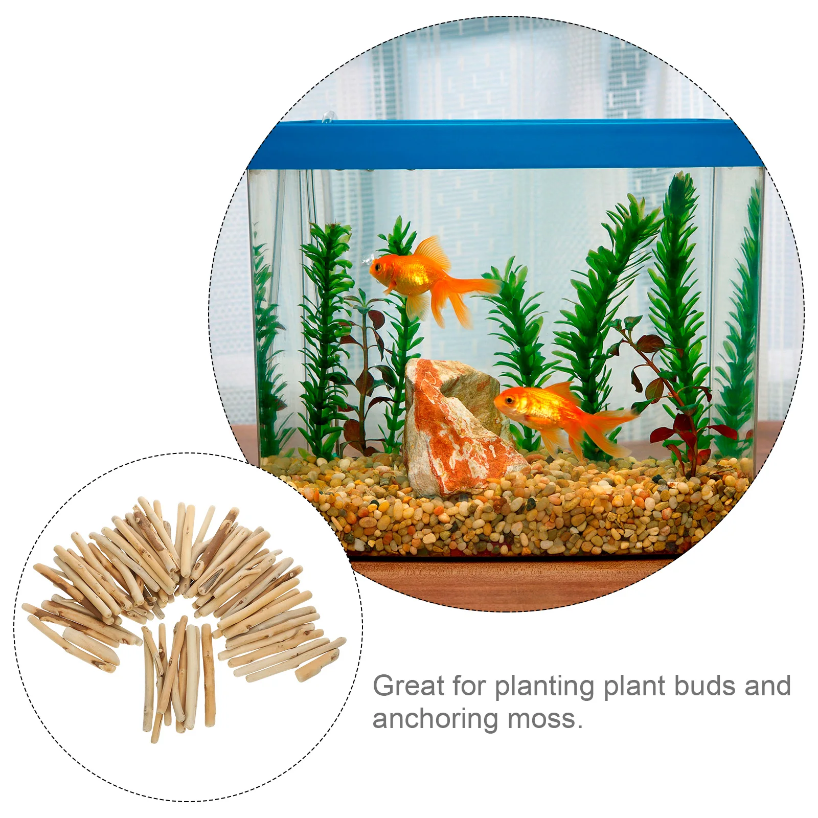 

1 set Driftwood Decor Small Fish Tank Aquarium Branch Log Natural Ornament Decoration pH Buffer Tannins Wood Planter