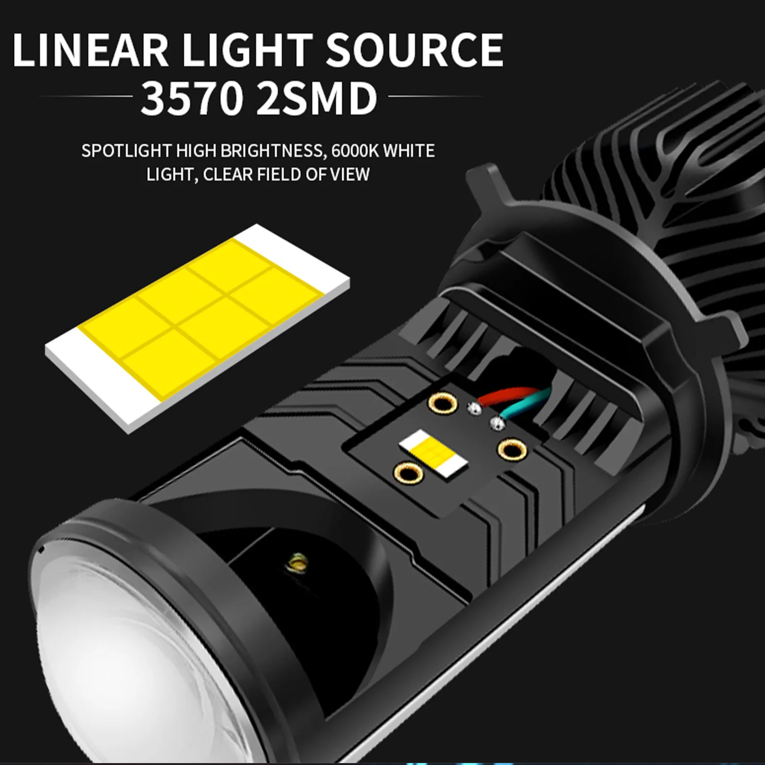 ZTZPIE Ultra Bright And High-power Car LED H4 Lens Integrated High And Low Beam Headlights For Automobiles 380w 200000lm 6000k