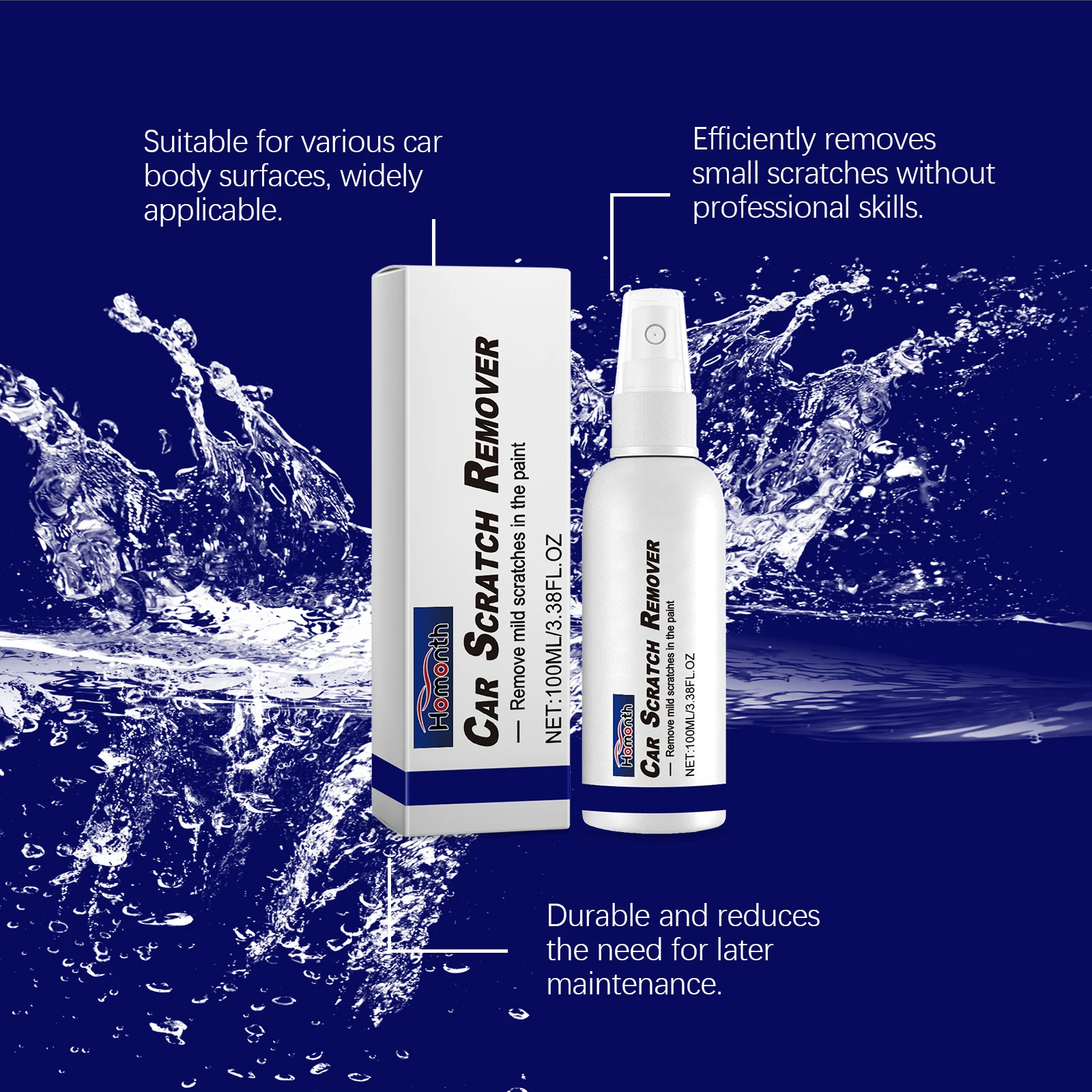 

Professional Car Scratch Removal Spray - Auto Paint Care, Scratch Repair, Coating and Long-Lasting Refurbishing Agent