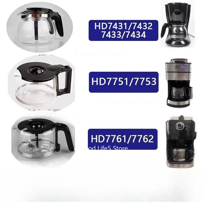 

Apply To Philips Coffee Machine Accessories HD7751/7761/7431/7432/7901 Glass Jug Heat Resistant