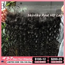 Skinlike 13x6 HD lace Frontal Water Wave HD Transparent Lace 5X5 HD Lace Closure Pre Plucked Human Hair Brazilian Deep Curly