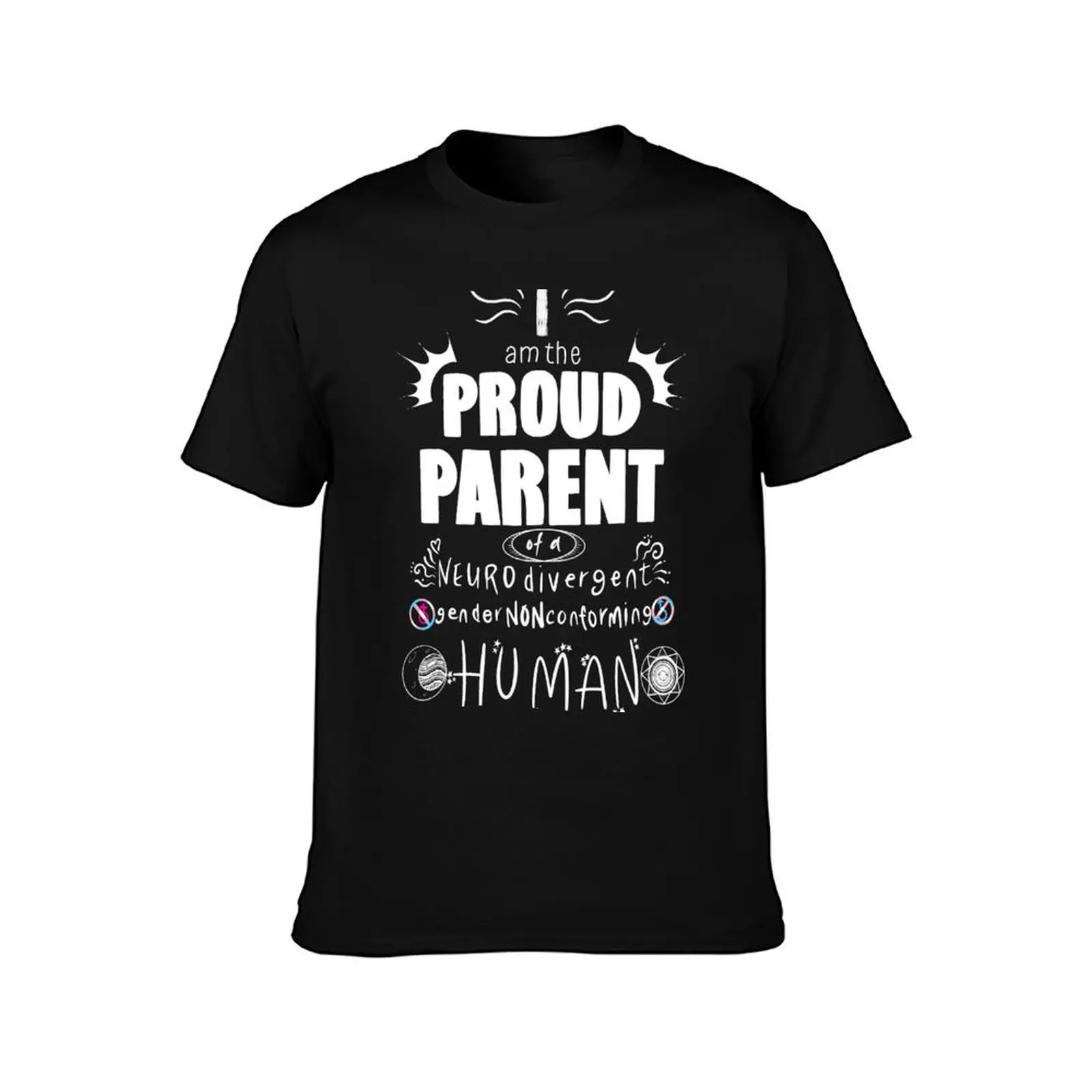 Proud Parent of Human (Trans Colors) T-Shirt sweat plain man t shirt Men's cotton t-shirt