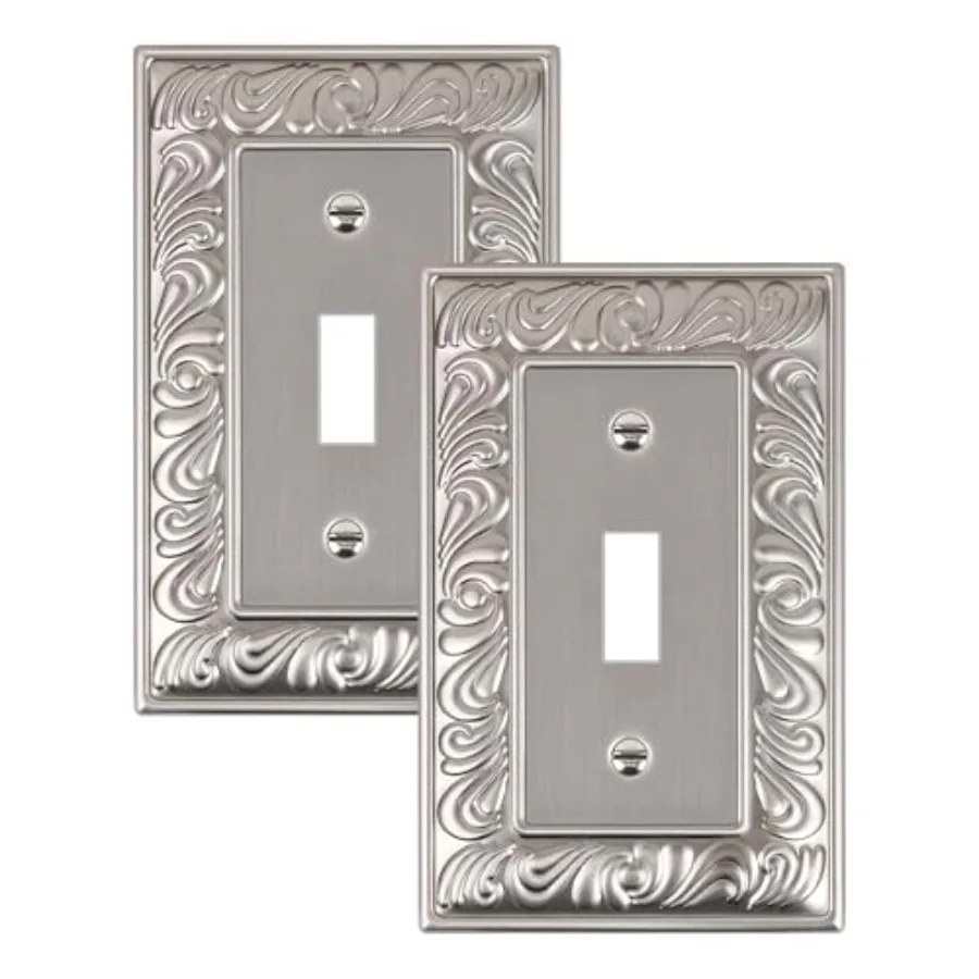 

Pack Single Light Switch Cover Plate, Paisley Pattern Decorative Switch Plate Covers, 1 Gang Metal Wall Plate, Corrosion Resist