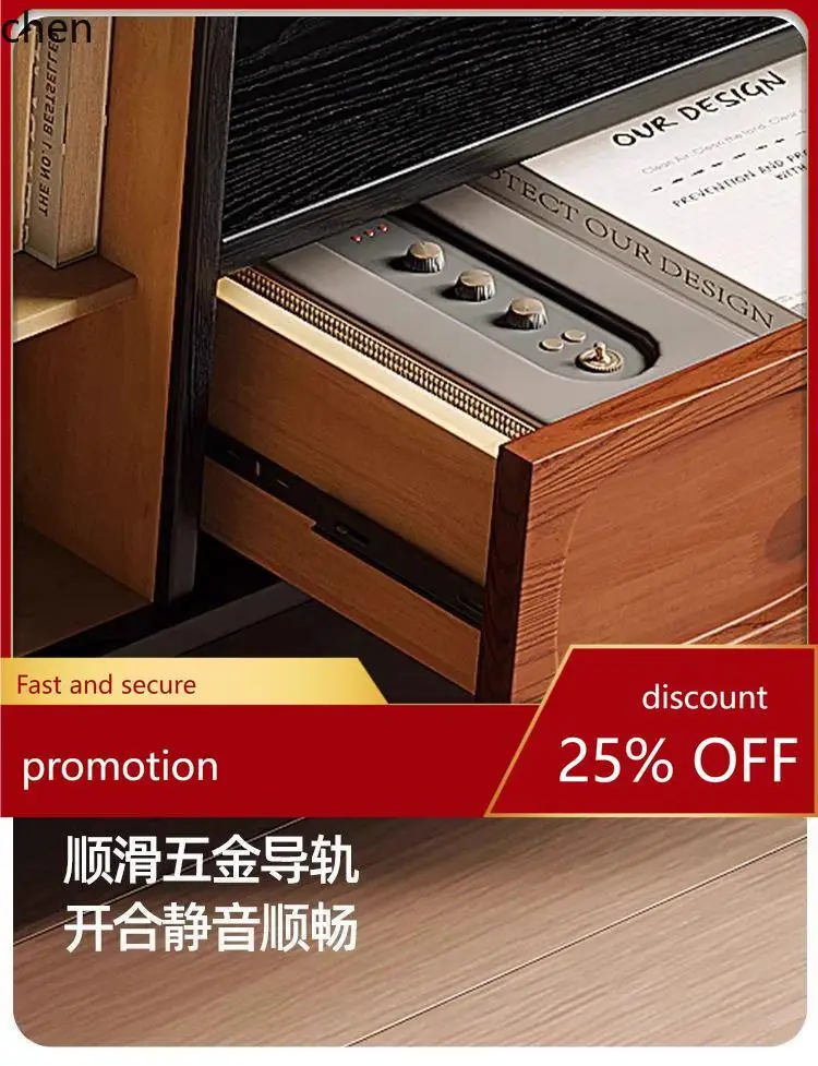 

HT Retro Solid Wood TV Cabinet Living Room Small Apartment Vintage Style Furniture Storage Cabinet