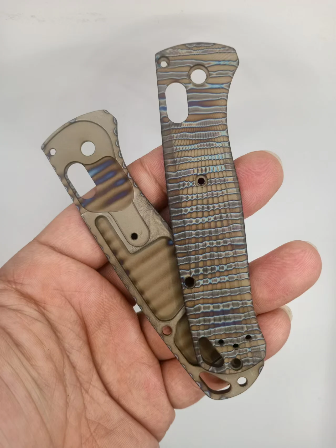 New 1 Pair Custom Made Titanium Handle Scales for Benchmade Bugout 535