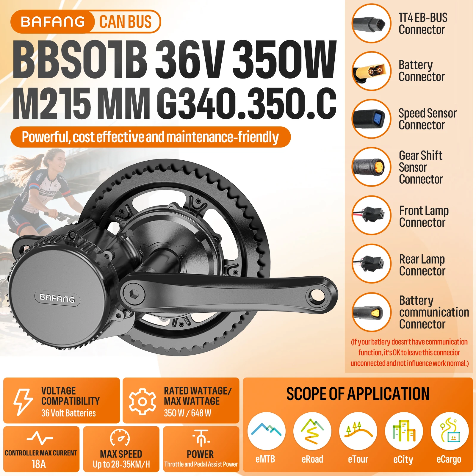【高品質】Bafang 36V 250-350W 変換キット EU Direct ] BAFANG Middle Motor 36 V 250 W 48 V 500 W 750 W 1000 W