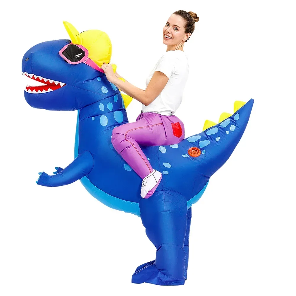 

Halloween sunglasses blue dinosaur inflatable clothing half-body mount dinosaur suit outdoor stage performance clothing