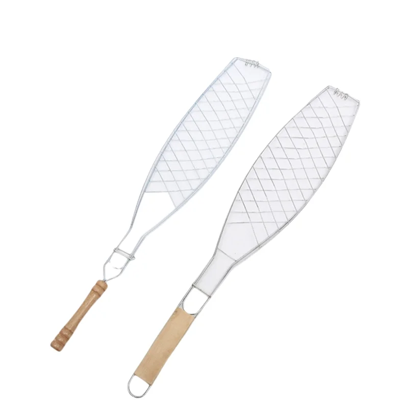 

Reliable Fish Grill Tongs, Ergonomic, Flat Handle, Simple Grill Tongs, Portable Fish Grill