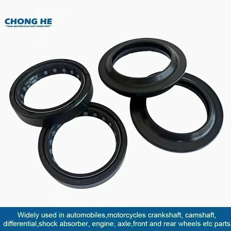 43x55x11 Front Shock Fork Damper Shaft Dust Oil Seal Retainers For Yamaha MT-125 ALL VERSIONS 2016-2019 2017 2018 MT125 MT 125