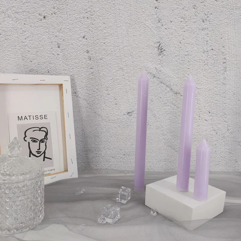 Long Pole Plastic Candle Mold for Handmade DIY Craft Clay Candle Making