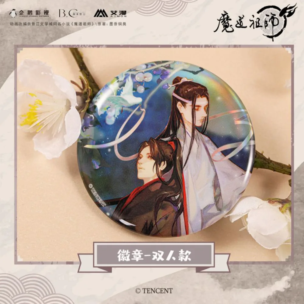 

Anime Grandmaster Of Demonic Cultivation MDZS Wei Wuxian Lan Wangji Cosplay 58Mm CP Badge Brooch Pins Bedge Collection Gift