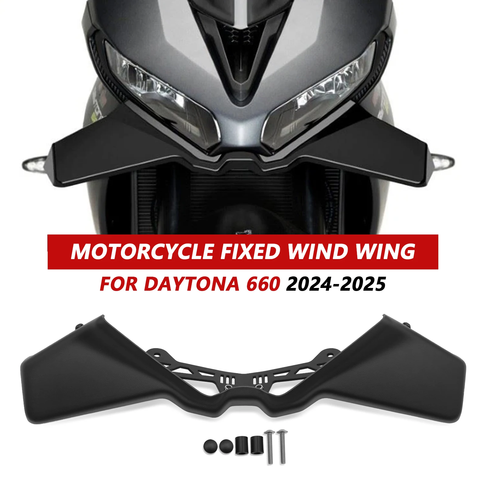 For Daytona 660 2024 2025 DAYTONA 660 WING DOWNFORCE NAKED FRONTAL SPOILERS Daytona660 Front spoiler Lower spoiler lower lip