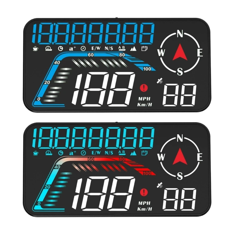 

HUD Car Head Up Display Speedometer Digital Gauges Auto Fatigue Driving Reminder GTWS