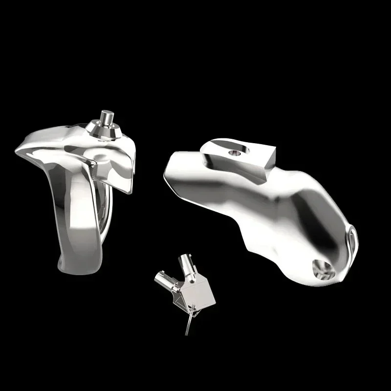 2023 New 316 Stainless Steel Metal HT-V5 Click&Lock Male Chastity Device Cock Cage Penis Ring Belt Fetish Adult Sex Toys