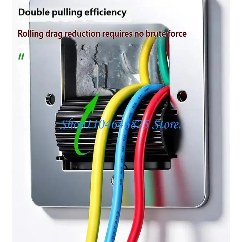 Steel Cable Threading Roller Guide for 86 Wall Box Install Use
