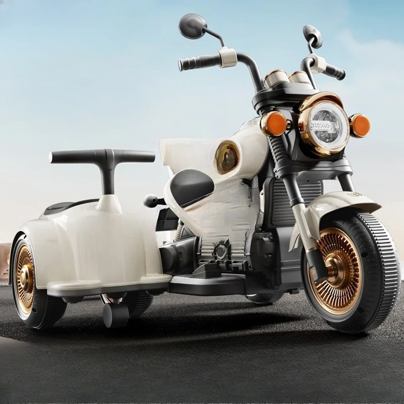 Children's electric motorcycle can sit excavator men and women children driving early education music gifts can be remote