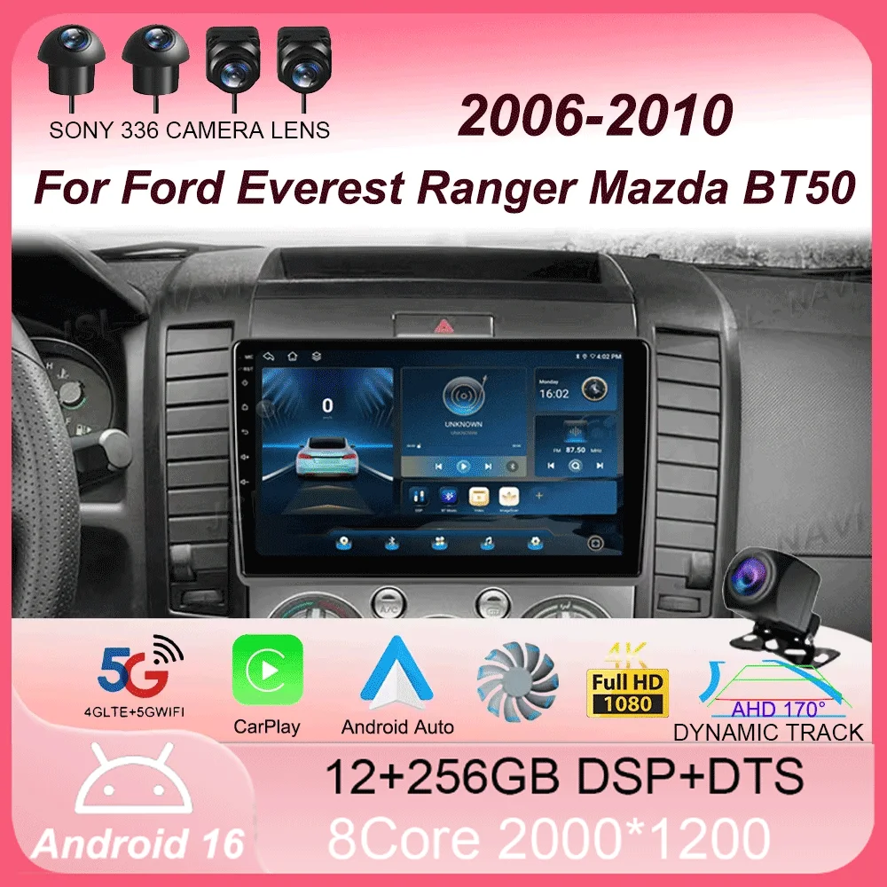 

Android 16 Car Radio For Ford Everest Ranger Mazda BT50 BT-50 2006 2007 2008 - 2010 GPS Multimedia Video Player Head Unit Stereo