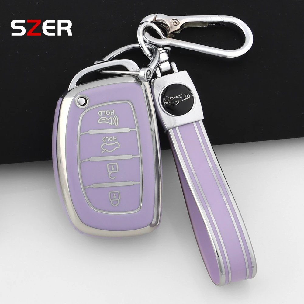 

3 4 Buttons TPU Car Smart Key Case Cover For Hyundai Tucson Santa Fe Rena Sonata Elantra Creta Ix35 Ix45 I10 I30 I40 Accessories