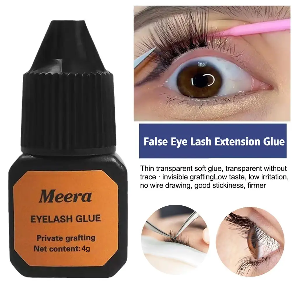 Pegamento de extensión de pestañas injertadas, resistente al agua, larga duración, secado rápido, No irritante, negro, herramientas de maquillaje, 5ml