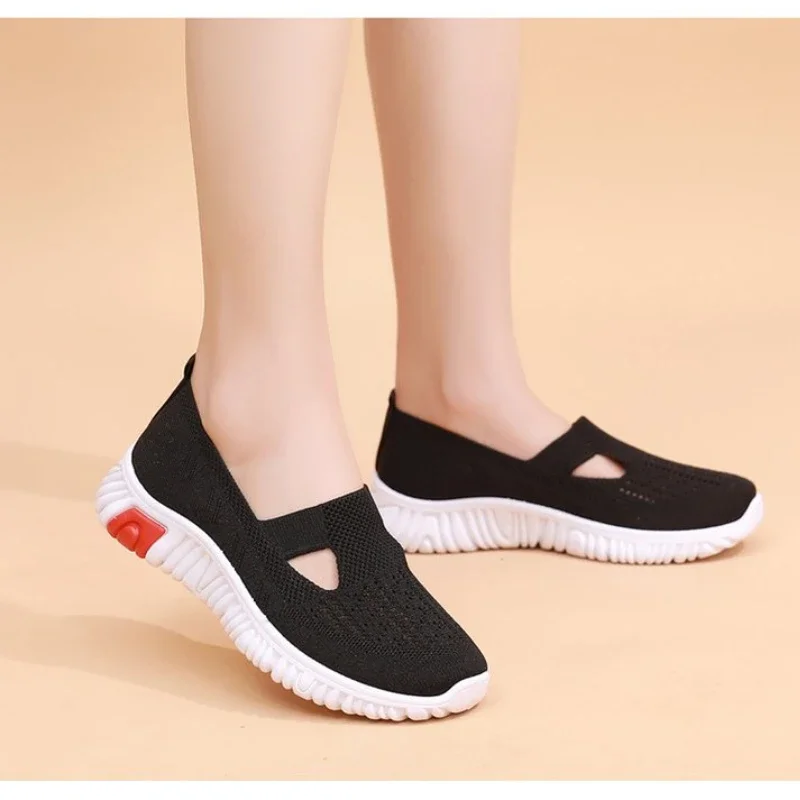 Cloth shoes Women\'s summer new style walking shoes Soft soled soft shoes Lightweight comfortable elderly shoes Women\'s shoes