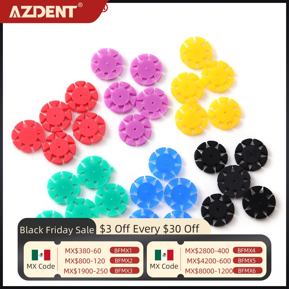 AZDENT 100 PCS/Bag Dental Endo Root Canal File Disinfection Marking Circle Ring Counting Silicone Endodontics Dentistry Stopper