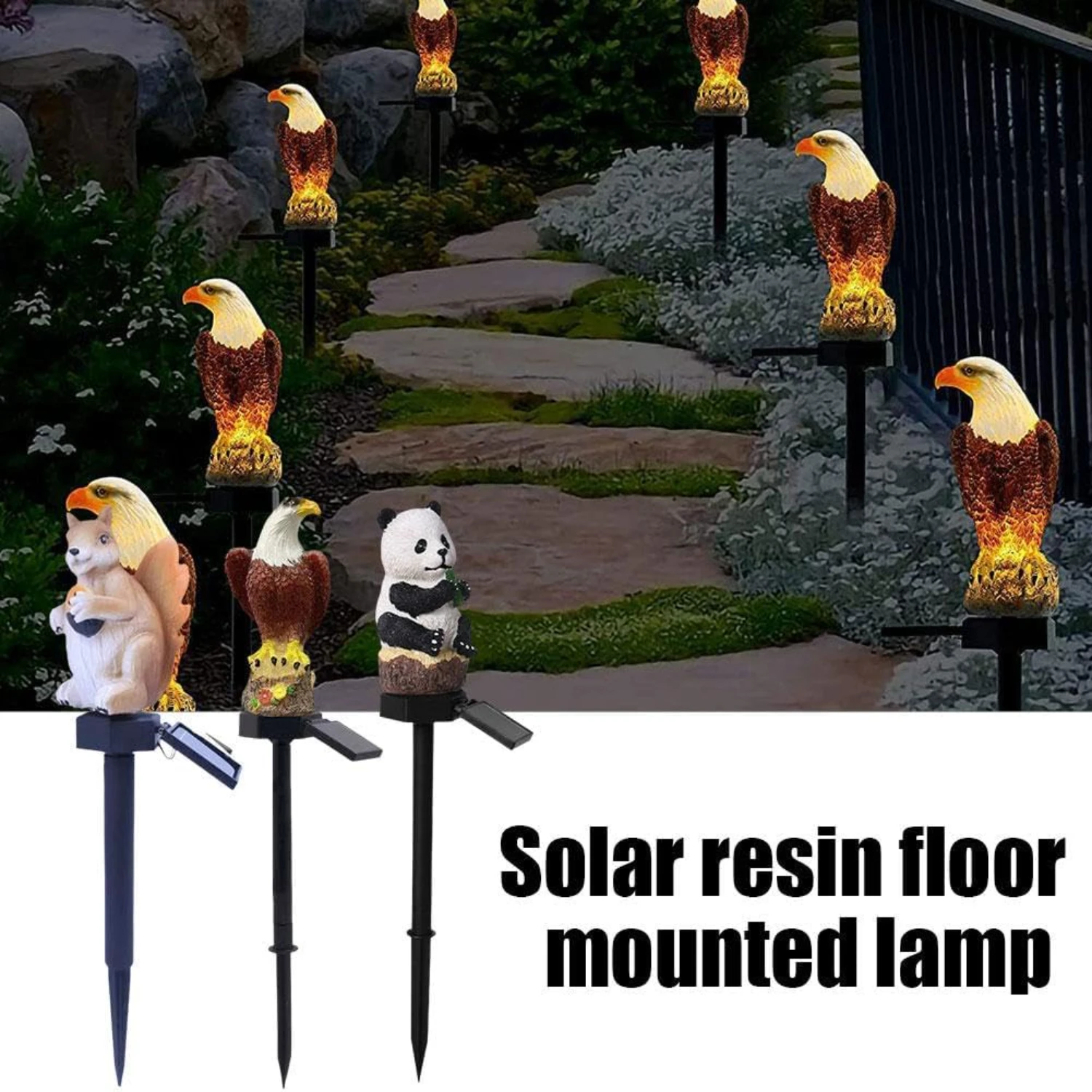 Adorable and Cute Panda Solar LED Light for Outdoor Garden Decor - Brighten up Your Patio, Lawn, and Yard with this Stylish Stak