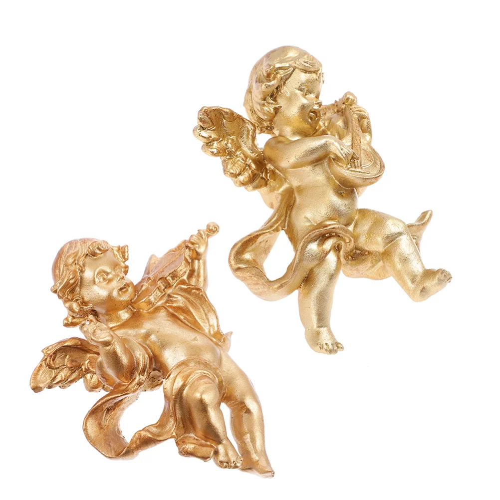 

2Pcs Resin Angel Wall Hanging Sculpture Material Fine Craftsmanship Living Room Decor Angel Figurines Ornament Figures