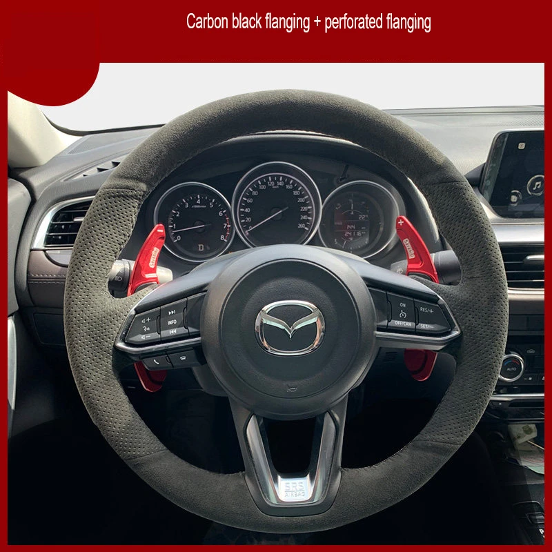 

Hand Stitched Suede Car Steering Wheel Cover Braid for Mazda 3 Axela 2017-2019 CX5 CX-5 CX4 CX-4 Atenza Mazda 6 MX-5 MX5 CX-8
