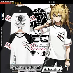 Jogo arknights oblężenie 3d impressão t camisa dos homens das mulheres verão moda o pescoço manga curta engraçado tshirt gráfico