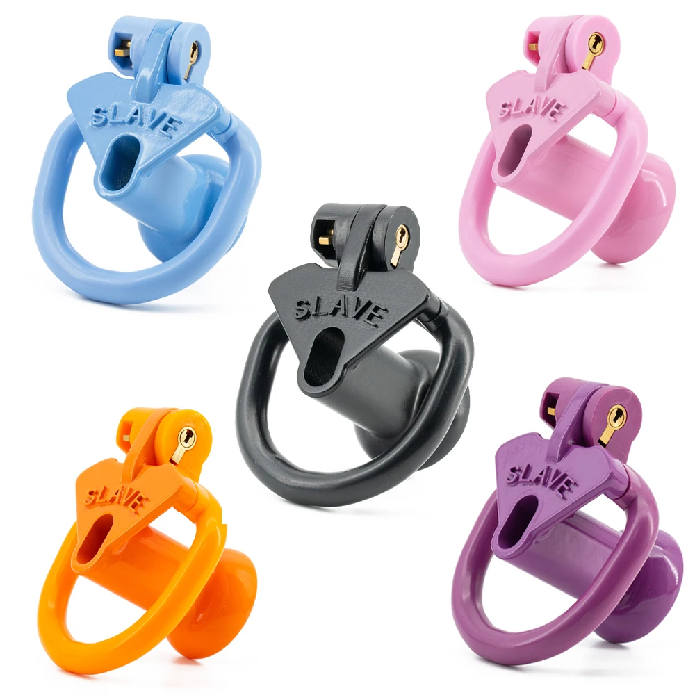 Bdsm ABS Negative Chastity Cage for Men 정조대 Lightweight Small Cock Lock with 4 Size Penis Rings Lock Device Adults Sex Toys Shop