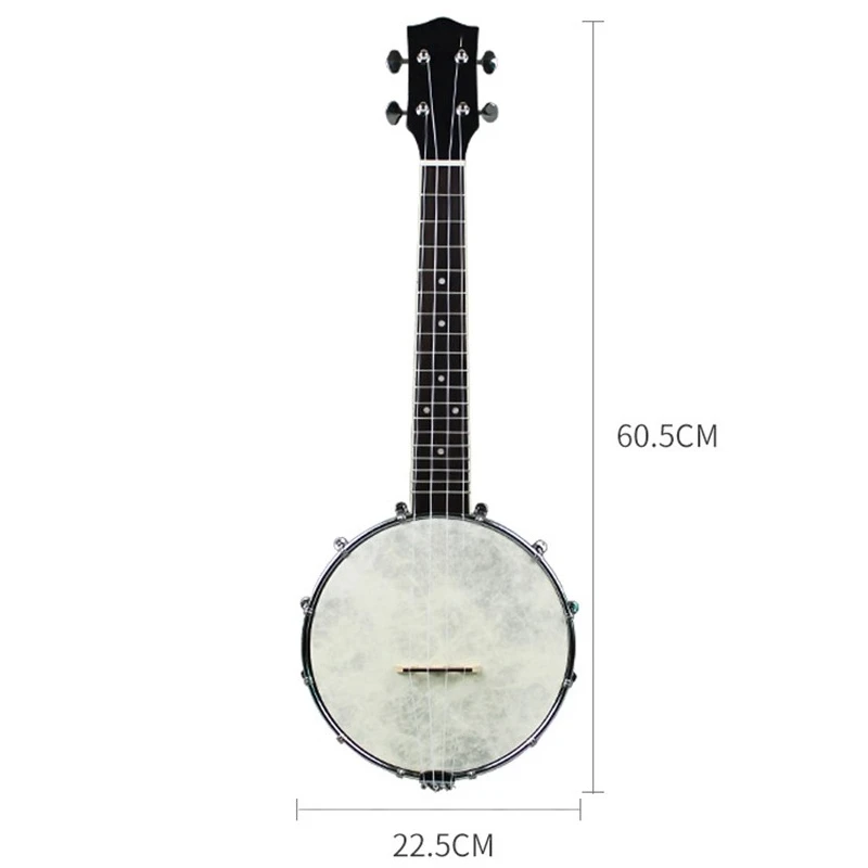 4 سلاسل البانجو 23 بوصة القيثارة الصغيرة البانجو القيقب الأصابع Banjos الكبار الأطفال سلسلة أداة مع حقيبة حمل