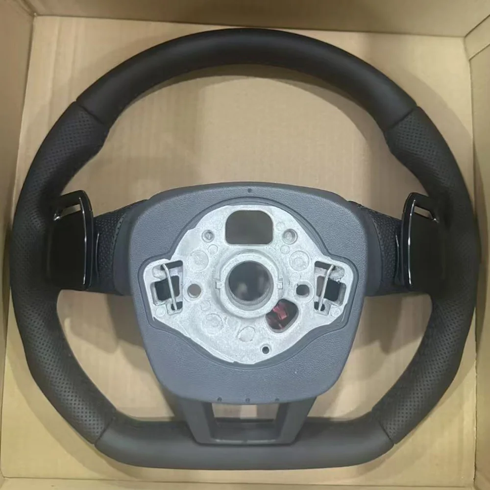 

Для Audi Etron черный полуперфорированный кожаный руль с подогревом и кнопкой в сборе