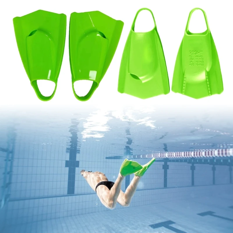 Comfortable Short Snorkeling Fins Travel Size Flippers Silicone Swim Training Fins for Snorkeling Divings Swimming