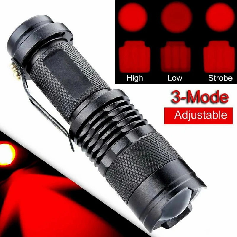 F5 LED 670nM Red Beam Light Flashlight edc Green Blue Beam Torch Lamp Lantern Against Deteriorating Eyesight Red Flashlight Gift