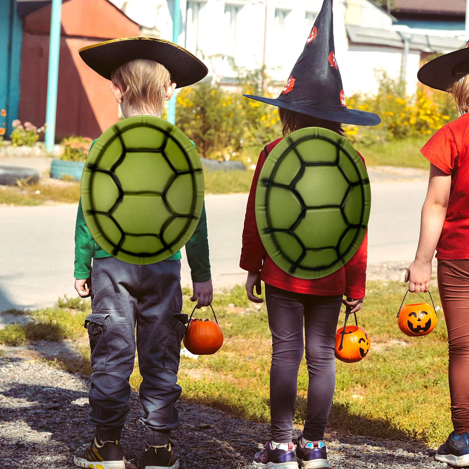 

6pcs Realistic Turtle Shell Decorations Eva Halloween Cosplay Props Lightweight Party Costume Accessories 44X35X7Cm