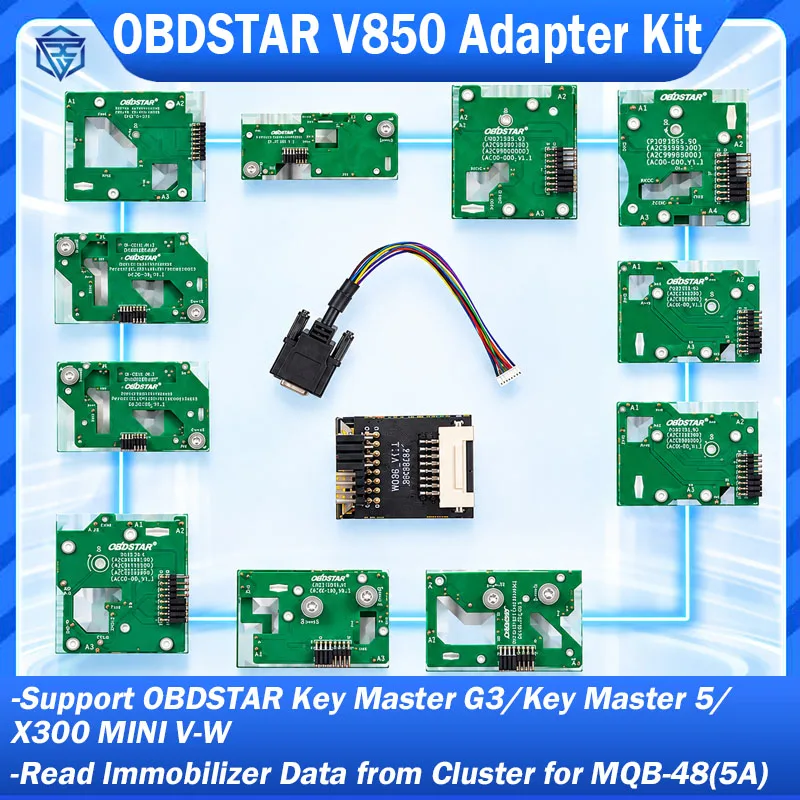 OBDSTAR MQB ( 5A ) V850 Adapter Kit Work with RH850 V850 C4-06 Adapter Read IMMO Data For X300 G3 Key Master 5 X300 MINI for V.W