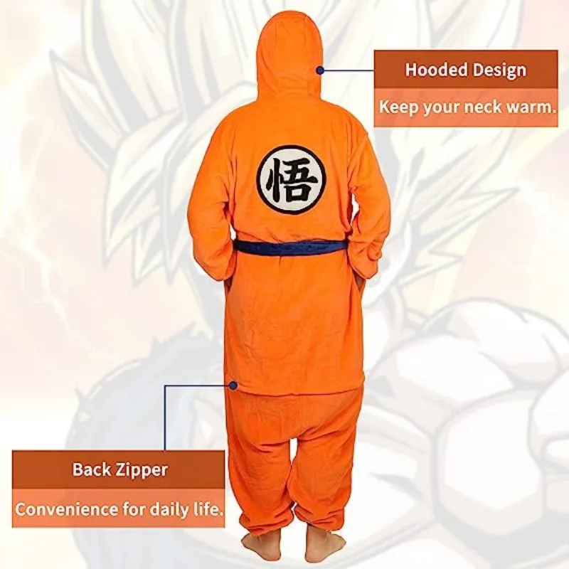 Tiktok Burst Fire Product Myth Legend Role Jumpsuit Cosplay Anime Son Goku Bodysuit Fashion Cool Masquerade Party Costume Prop